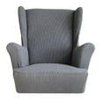 thumbnail image 1 of Removable Elastic Spandex Armchair -piece Wing back Couch Recliner Gray, 1 of 10
