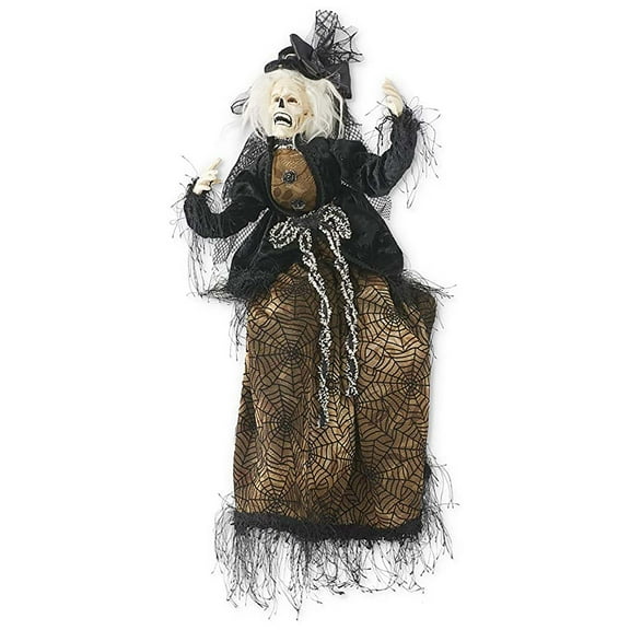 25" Posable Sitting Halloween Zombie Lady