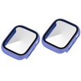 thumbnail image 1 of 2 Pack PC Case with Tempered Glass Screen Protector Compatible with Apple Watch Series 6 SE Series 5 Series 4 44mm, Overall Shockproof Protective Cover for iWatch purple, 1 of 5