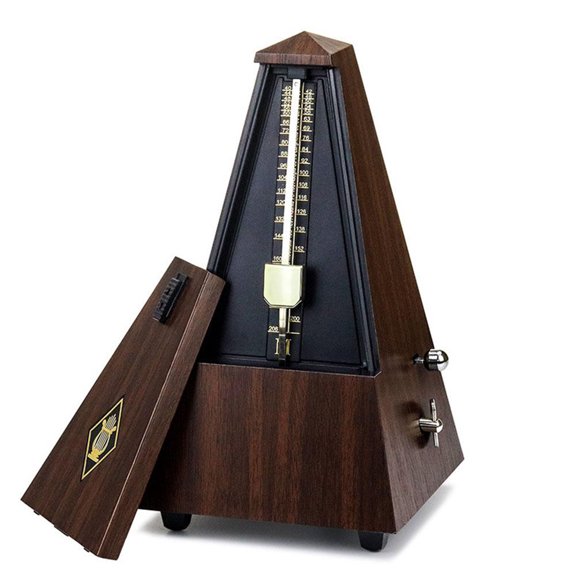 Toystoory Metrónomo de guitarra tipo torre Vintage, anillo de campana, Piano, violín, , metrónomo de péndulo mecánico Accesorios para instrumentos musicales 1