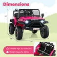 thumbnail image 3 of Gymax 24V Ride On Car for Kids Battery Powered Electric Vehicle w/ Parent Remote Control Pink, 3 of 8