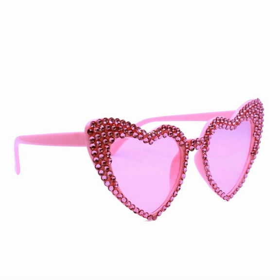 UNDERWRAPS Sexy Pink Heart Glasses - Jeweled Heart Glasses, Womens Party Accessories, Gifts for Adults, Glasses for Party Decorations