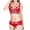 Red, variant on Women Embroidered Adjustable Push Up Bra & Brief Set, 32, Pink