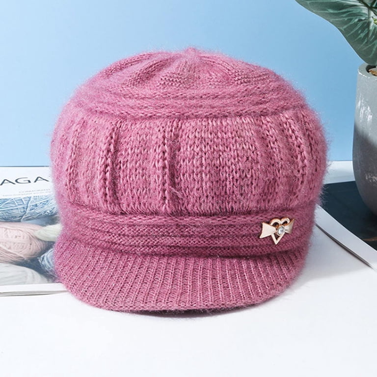 KLOY2K Beanie Hats for Women Winter Oversized Wool Blend  display picture 2