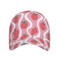 thumbnail image 2 of Balery Baseball Cap Adjustable Size for Running Workouts and Outdoor Activities All Seasons Dad Hat(Strawberries), 2 of 9