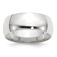 thumbnail image 1 of Diamond2Deal 14K White Gold 8mm Lightweight Men's Wedding Band Size 8.5, 1 of 1