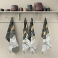 thumbnail image 5 of Gold Black Marble Kitchen Towel, Dish Towels Quick Drying Tea Towels Absorbent Hand Towels for Kitchen Sink Dinner Table 28 x 18 Inches, Set of 1, 5 of 7