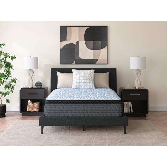 Signature Design by Ashley Destin Cove 16 Inch Pillow Top Twin Mattress, Luxury Plush Hybrid with Memory Foam and Wrapped Coils