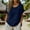 Dark Blue, variant on Linen Shirts for Women Cotton Linen Short Sleeve Boyfriend Dress Shirt Floral Embroidered Boho Tops Cotton Linen Embroidered Tops Button Down Plaid Shacket Shirt Loose Vintage Shirts Pink 4XL