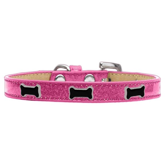 Dog, Puppy Pet Widget Ice Cream Collar, "Black Bone"