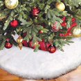 thumbnail image 3 of Falda blanca para árbol de Navidad, alfombra de felpa de piel sintética para decoración del hogar, adorno de Año Nuevo, 78/90/2023 cm, 120/150, 3 of 4