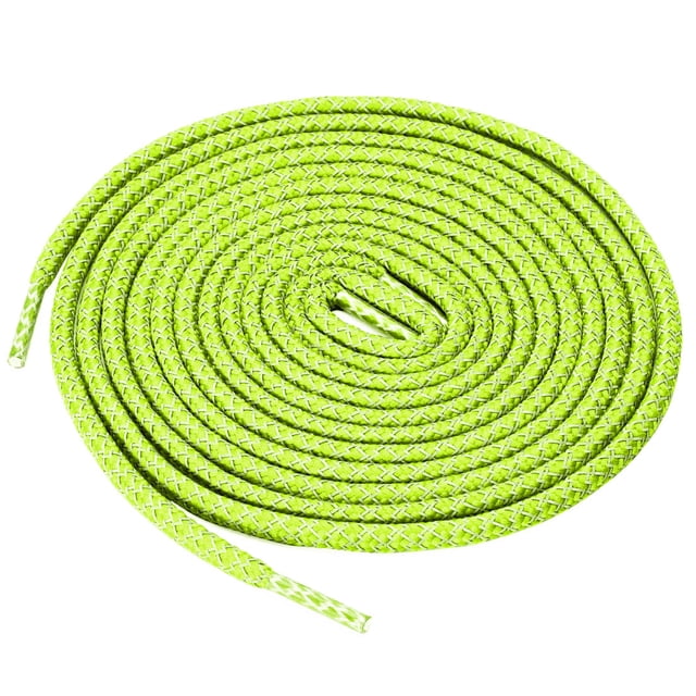 2 Pares De Cordonas Cintilla Agujetas Reflejantes Elásticas En Forma Redonda Para Zapatos Atléticos Para Zapatillas Amarillo Fluorescente 120cm/47,2