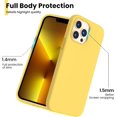 thumbnail image 4 of Shockproof Liquid Silicone Designed for iPhone 13 Pro Max Case 6.7", Gel Rubber Full Body Protection Anti-Shock Cover Case Drop Protection 6.7inch-Lemon Yellow, 4 of 12