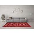 thumbnail image 3 of Ahgly Company Machine Washable Indoor Rectangle Checkered Red Modern Area Rugs, 7' x 9', 3 of 4
