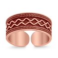 thumbnail image 4 of 6.5mm Bali Design Toe Band Ring 925 Sterling Silver Thin Adjustable Stylish Rings For Women, 4 of 5