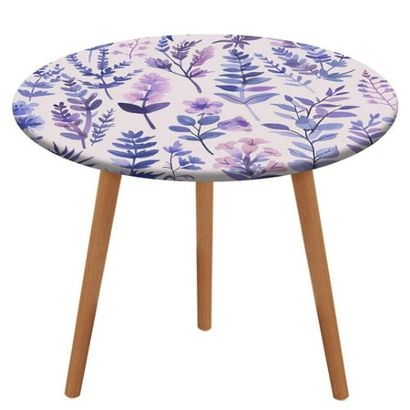 

ZHANGS Soft Lavender Patch 1071 Round Table Cover Stain-Resistant Fitted Tablecloth Oil-Proof Wipeable Elastic Table Cover Waterproof Table Cloth for Halloween Thanksgiving Christmas