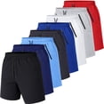 thumbnail image 4 of Men's 5-Pack Performance Training Shorts With Zipper Pockets (Sizes, S to 2XL), 4 of 6