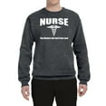 thumbnail image 2 of Nurse the Hardest Job You'll Ever Love | Mens Pop Culture Crewneck Graphic Sweatshirt, Charcoal, Large, 2 of 3