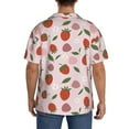 thumbnail image 3 of Gukieu Floral Strawberr Print Men's Short-sleeved Shirts, Button-down Pocket Shirts, T-shirts, Beach Vacation Travel Summer Clothing-Large, 3 of 5