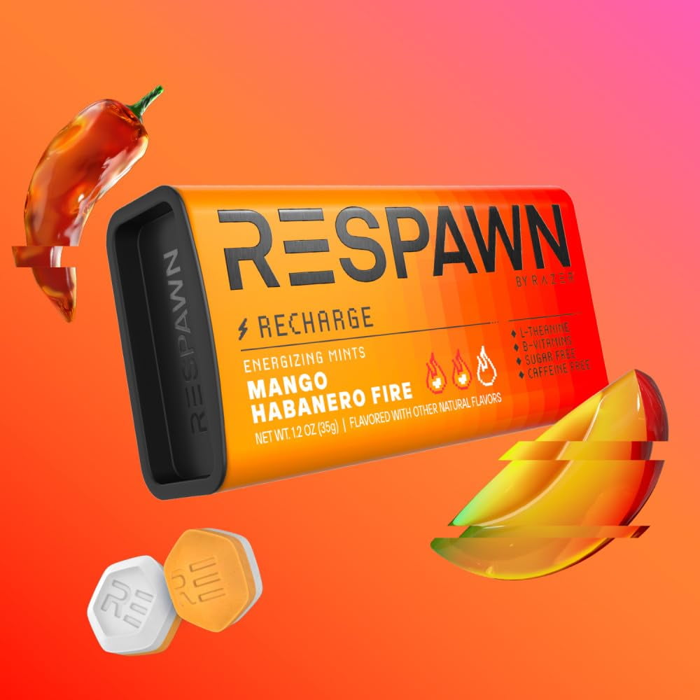 RESPAWN by Razer Spicy BCF26 Mango Habanero Breath Mints Sugar Free Mouth Watering, Mints Bulk, 1 oz Packs (Pack of 8) - Walmart.com RESPAWN by Razer Spicy BCF26 Mango Habanero Breath Mints Sugar Free Mouth Watering, Mints Bulk, 1 oz Packs (Pack of 8) - Walmart.com