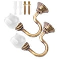 thumbnail image 3 of FRCOLOR Curtain Tieback Hooks Pair Decorative Wall Mount Aluminum Alloy Brown for Home Use 1 Pair, 3 of 11