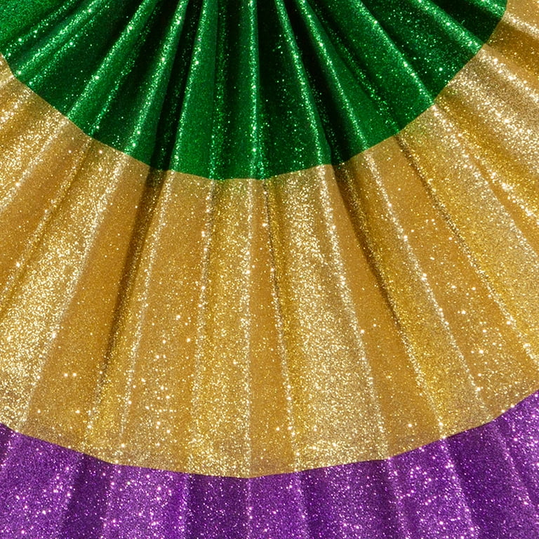 Beads and Glitter Mardi Gras Fabric Backdrop exclusive at Snobby Drops