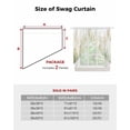 thumbnail image 6 of Vintage Green Leaf Swag Valances for Windows, Spring Country Watercolor Plant Rod Pocket Sheer Valances for Large Windows, Swag Toppers Light Filtering for Kitchen Living Room 2 Panels 36''x63'', 6 of 6