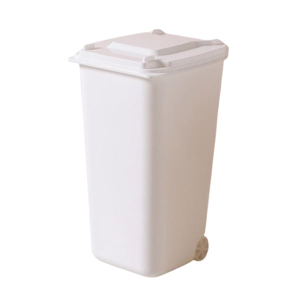Cesto de basura pequeño, cesto de basura doméstico multi cesto de basura, orgazador de almacenamiento para dormitorio, de noche, baño, Blanco perfecl Cesto de basura