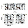 thumbnail image 6 of Kitchen Curtains 24 Inch Short - 3 Panel Set, Cute Horse Pony Print, Rod Pocket Window Curtain, 100% Polyester for Farmhouse, Retro Rural Kitchen, Easy Wash, 6 of 6