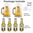 thumbnail image 2 of CYMYLAR Beer Mug & Corona Bottle Mylar Balloon Party Decoration Kit, 6 Piece, 2 of 8