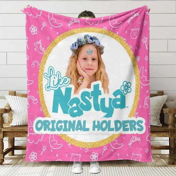 Like Nastya Throw Blanket Gifts for Fans Lover Girls Boys Women Present Hoodie Him Bed 60"x80"