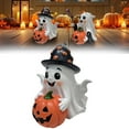 thumbnail image 2 of HUASHENG Décoration de Citrouille d'Halloween en Résine Statues de Décoration de Cour, 2 of 9