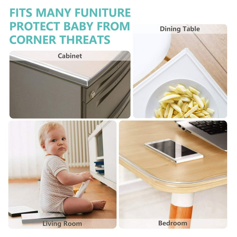 Baby Proofing, Tables Corner Guards Baby Child Safety, 20ft(6m) Soft Bumper  Strip Furniture Clear Toddler Edge Corner Protectors, Desk Edge Cushion
