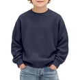 thumbnail image 2 of Rciityk Boys Crew Neck Sweatshirt Solid Color Long Sleeve Pullover Tops, Size 3-14, 2 of 9