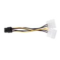 thumbnail image 2 of A Dual 4-Pin Molex IDE to 6 Pin PCI-E Graphic Card Power Connector Cable Adapter, 2 of 5