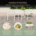 thumbnail image 6 of WestinTrends Playa Plastic Modern Outdoor Patio Accent Side Tables (Set of 2), White, 6 of 13