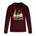 thumbnail image 3 of Penkiiy Mens Christmas Printed Tracksuit Set Sports Gym Training Suits Sportswear Sets with Full Zipper for Men Wine, 3 of 7