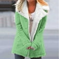 thumbnail image 2 of Plus Size Winter Coats for Women, Women Plus Size Winter Warm Composite Plush Button Lapels Jacket Outwear Coat Shacket Jacket for Fall, Winter Gift for Women, 2 of 5