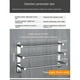 thumbnail image 2 of Toallero de baño, soporte para toallas de mano de cocina y baño, colgador para paños de cocina, acero inoxidable SUS304 (tres barras) estirable, 2 of 5