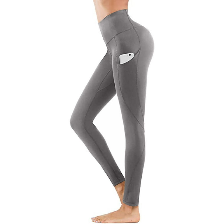 JDEFEG Yoga Pants with Pockets for Women Tall Sports Women's