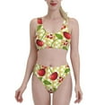 thumbnail image 2 of Picia Cherries and Ladybirds Women's High Waisted Bikini Scoop Neck Swimsuit Two Pieces Bathing Suit-Large, 2 of 8