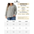 thumbnail image 5 of Agnes Orinda Women's Plus Size Loose Polo V Neck Long Sleeve T Shirts Tops Collared Ribbed Brushed Top Sweater Casual 3X Grey, 5 of 5