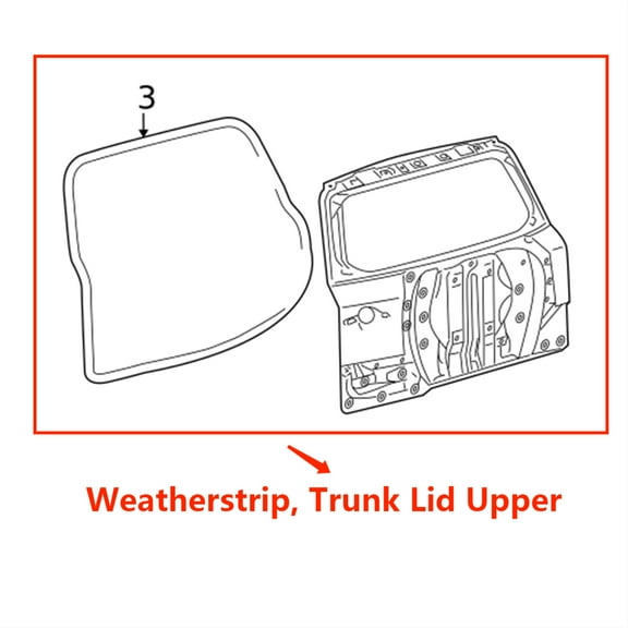 Acaigel Rear Trunk Lid Weatherstrip Rubber Seal Gasket For RAV4 2006-2012