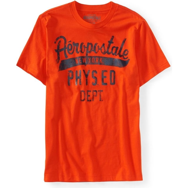 Aeropostale Hombres Nueva York Phys. Ed Dept. Camiseta gráfica, naranja, grande