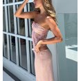 thumbnail image 4 of Women Y2k 2 Piece Maxi Skirt Set Lace Up Crop Tube Tops High Waist Bodycon Long Skirt Set Summer Party Beach Wear, 4 of 6