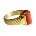 thumbnail image 2 of Natural Coral Ring-Red Coral Stone Ring's gift ring-Astrological-Ring For Unisex-Birthstone Jewelry-Birthday Gift For Him, 2 of 2
