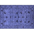 thumbnail image 1 of Ahgly Company Machine Washable Indoor Rectangle Oriental Blue Industrial Area Rugs, 8' x 10', 1 of 4