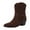 Brown, variant on UngA Womens Leather Cowboy Boots Women's Square Toe Boots Comfortable Block Heel Casual Boots Mid Calf Riding Boots Black,10.5