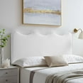 thumbnail image 2 of Headboard, King Size, Velvet, White, Modern Contemporary Urban Design, Bedroom Master Guest Suite, 2 of 10