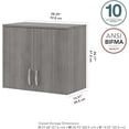 thumbnail image 2 of Bush Business Furniture Universal Storage Laundry Room Wall Cabinet with Doors and Shelves, Platinum Gray (LNS428PG-Z), 2 of 9